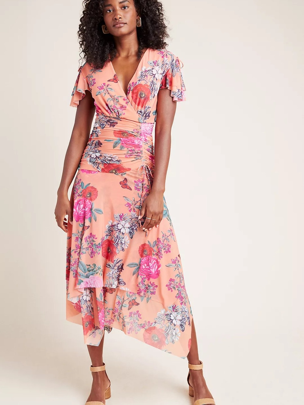 Maeve Simone Floral Midi Dress